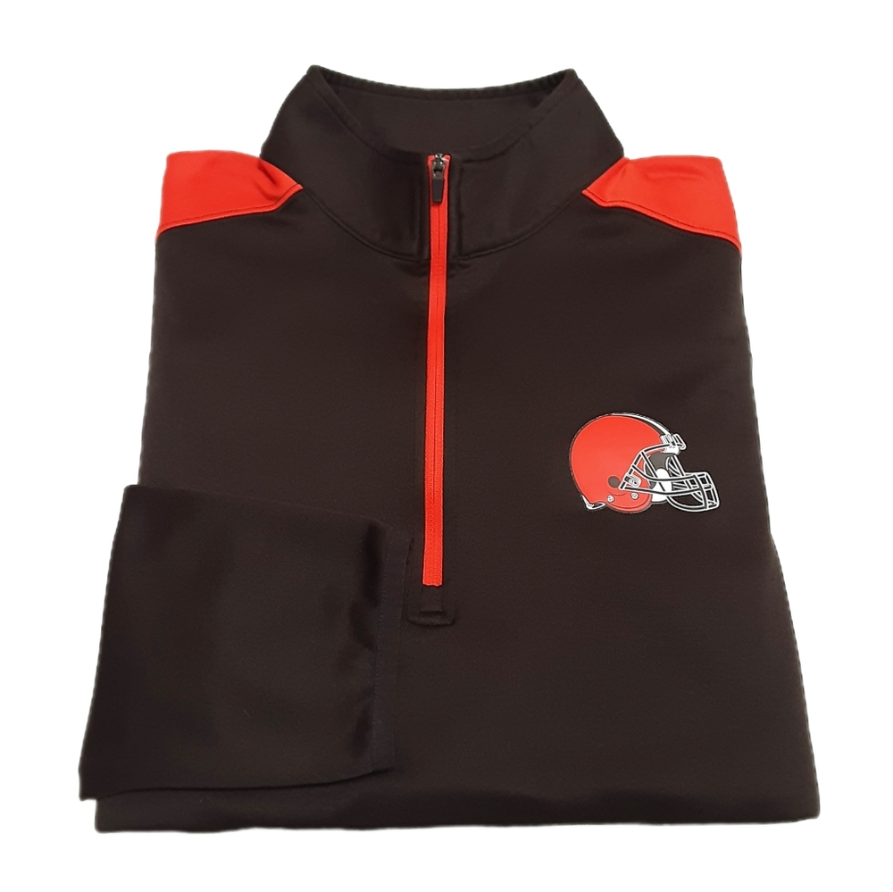 Cleveland Browns Quarter Zip Pullover Mens Small